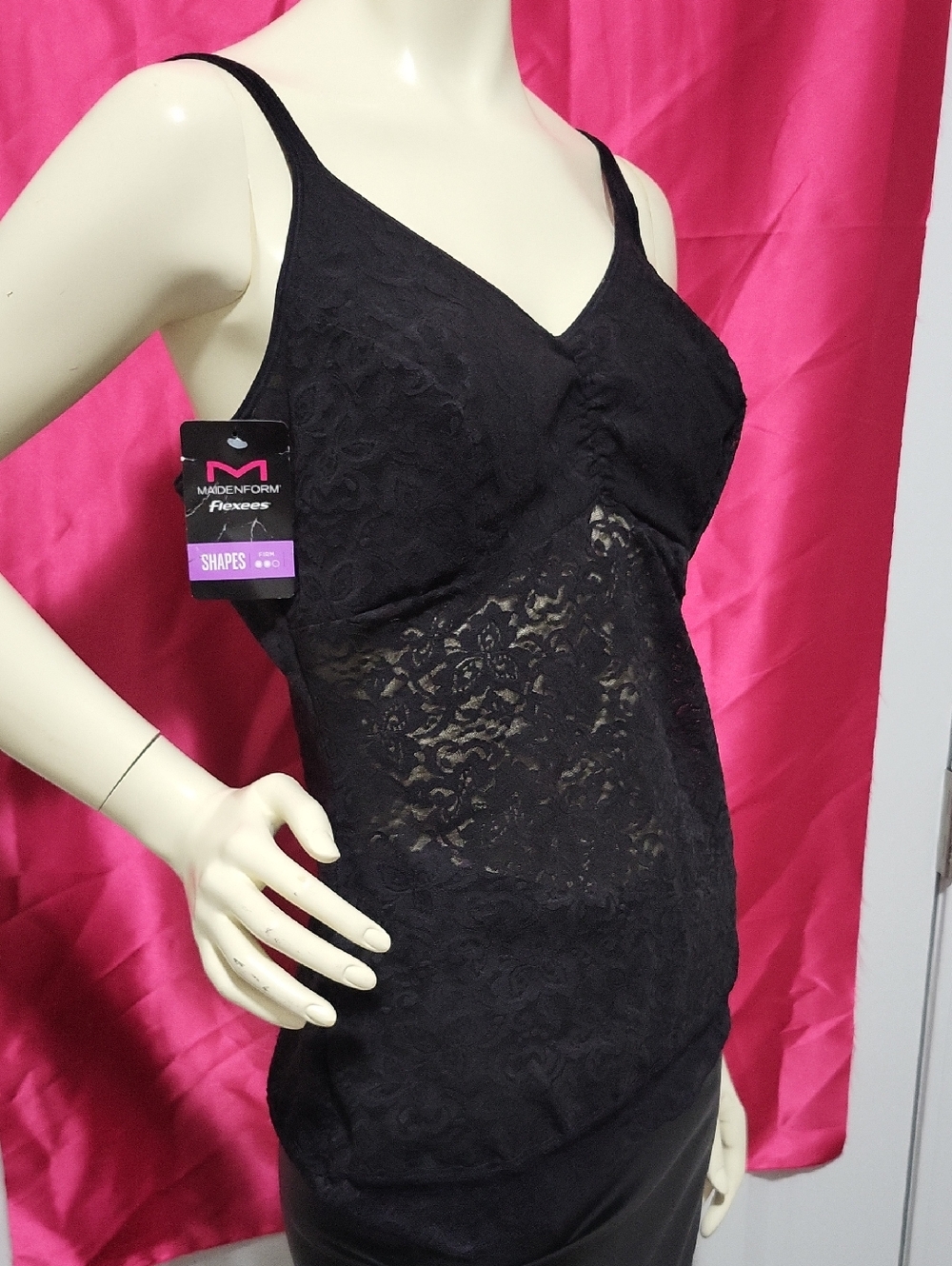 Maidenform Flexees Shaping Camisole 2XL Black Lace - Picture 2 of 5
